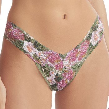 Hanky Panky Truser Printed Low Rise Thong Grønn m blomst nylon One Size Dame