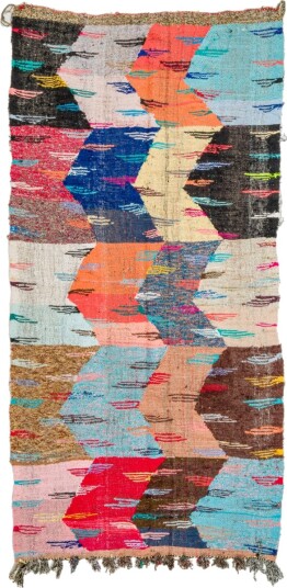 Marokkansk Boucherouite teppe 135 x 265 cm Størrelse: 135 x 265 cm