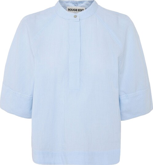 ROUGE EDIT Routenne 2/4 China Collar Shirt Blue 44