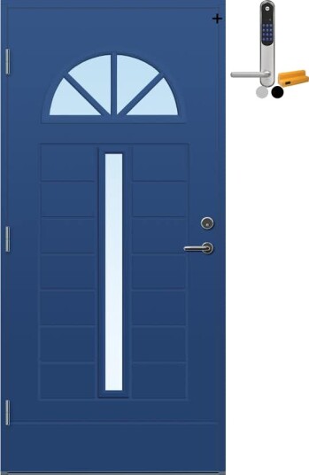 Ytterdør Bygg1 Lyngdal med Yale Doorman Classic Home