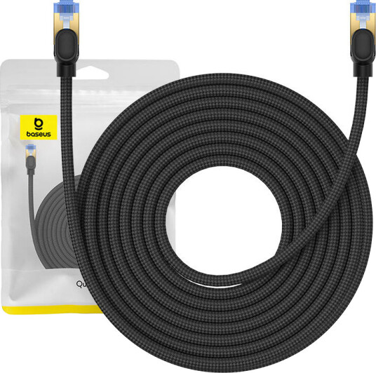 Braided network cable cat.7 Baseus Ethernet RJ45 10Gbps 10m (black)