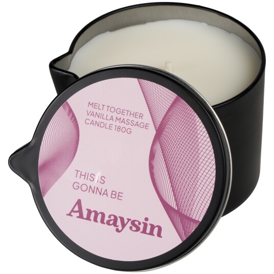 Amaysin Melt Together Vanilje Massasjelys 180 g - White