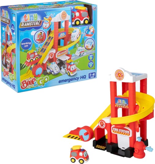 Tiny Teamsterz Beep & Go Bilgarasje Redningssenter