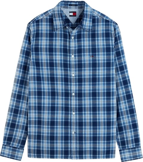 Tommy Jeans Tjm Reg Dobby Check Shirt Ext Navy L