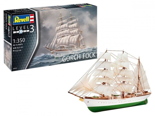 Revell Gorch Fock Seilskutemodell 1/350 Monteringssett