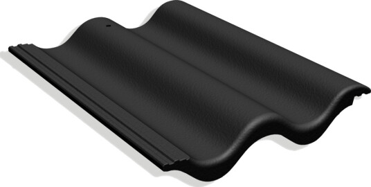 Benders Takstein Palema Dobbelkrum Ru Betong Svart 4.05kg