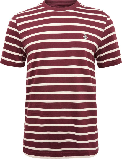 Original Penguin Org Jrsy Breton Tee Burgundy XXL