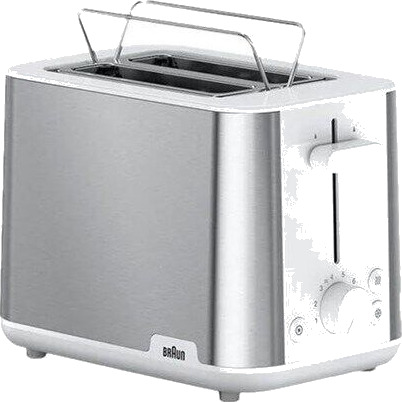 Braun PurShine HT 1510 Brødrister 2-skiver Hvit Rustfritt Stål Braun PurShine HT 1510 Brødrister 2-skiver Hvit Rustfritt Stål