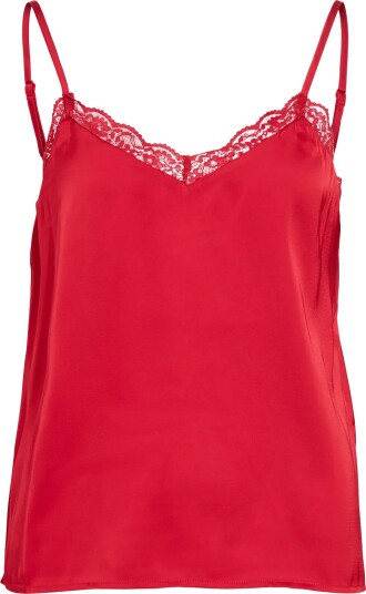 Vila Vienna Ravenna Lace Singlet Noos SAVVY RED 40