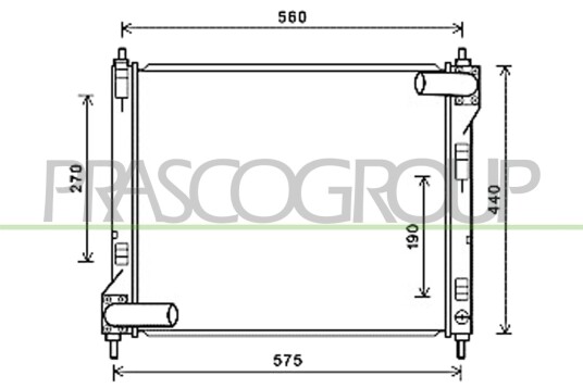 PRASCO DS700R002 Radiator motorkjøling