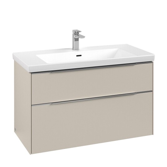 Villeroy & Boch Subway 3.0 Servantskap m/2 skuffer 973x576x478 mm Lys Grå Matt