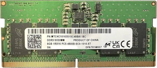 Rebuild IT MTC4C10163S1SC48BA1-BC Micron 8GB DDR5-4800MHz PC5-38400 non-ECC Unbuffered CL40 262-Pin