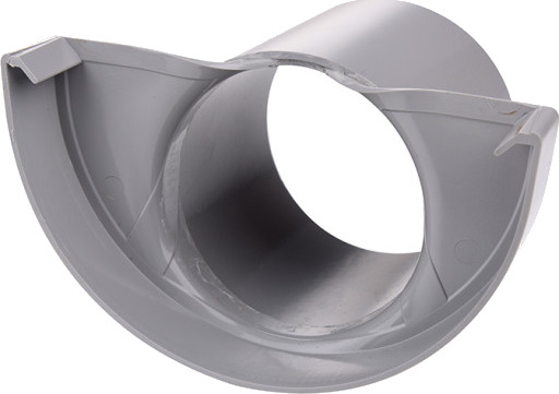 Plastmo endebunn 12" med Ø90mm tut, grå