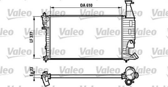 VALEO 732563 Radiator motorkjøling VALEO 732563 Radiator motorkjøling