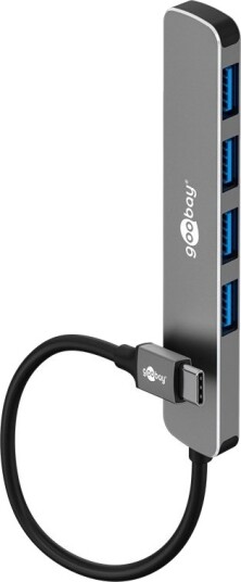 Goobay USB Type-C 3.2 Gen 1 Kabel 0,1 m Grå Aluminium Goobay USB Type-C 3.2 Gen 1 Kabel 0,1 m Grå Aluminium