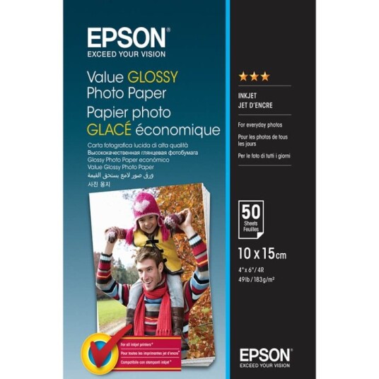 Epson 10x15 Value Glossy Photo Paper 10x15cm 50 sheets