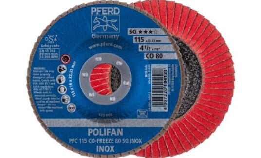 Pferd Lamellskive PFC 115 Co Freeze 80 SG Inox 115mm 13300 rpm 10 stk