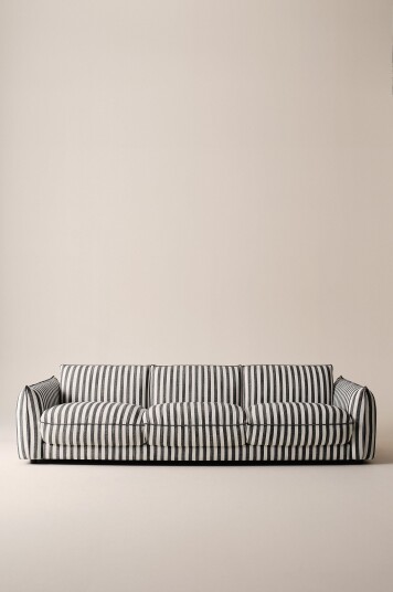 Jotex Sofa 3seters Svart/hvit MOLTON 2071416010