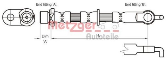 Bremseslange METZGER 4110002