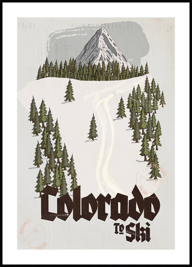 Colorado To Ski Plakat Plakat / 50x70cm