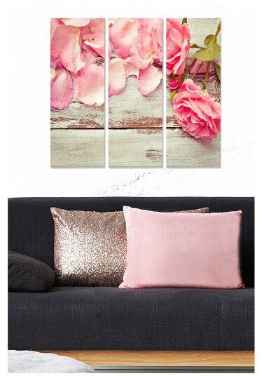 Canvasbilde Floral 3 pk flerfarget 22x05 cm