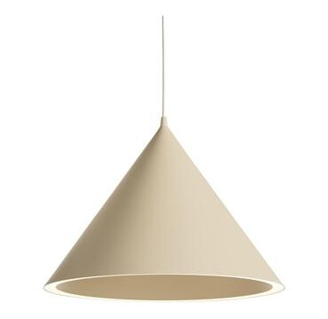 Woud Ringformet Taklamper Stor Beige