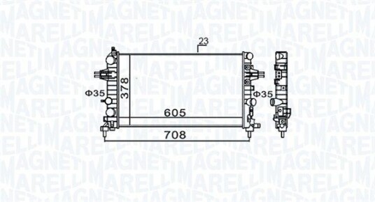 Radiator MAGNETI MARELLI 350213159300 Radiator MAGNETI MARELLI 350213159300