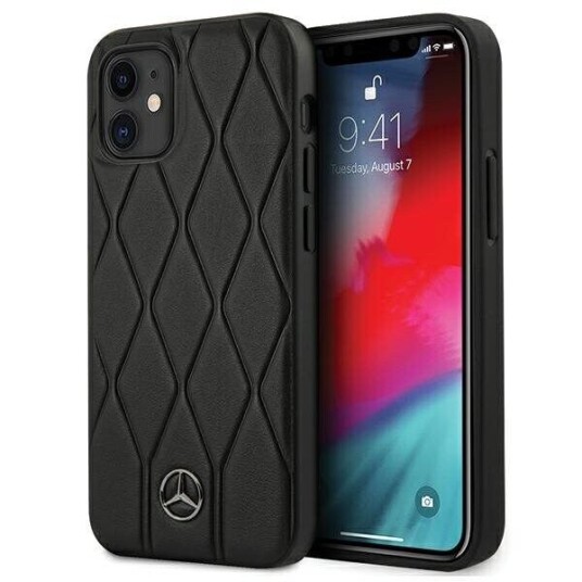 Mercedes Mehcp12smulbk Iphone 12 Mini 5,4" Svart/Svart Hardt Deksel Wave Line
