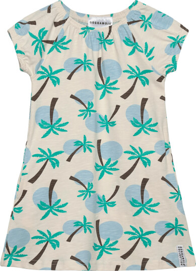 Geggamoja Singoalla Dress Palm Tree Cream 122/128