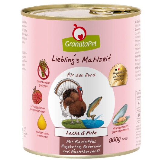 Granatapet Liebling'S Måltid 6 X 800 G Laks Og Kalkun