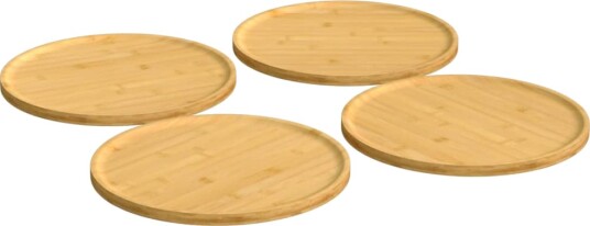  Pizza-tallerkener 4 stk Ø32x1,5 cm bambus 352769