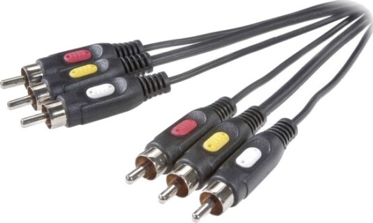 Speaka Professional Kompositt Cinch Av-Tilkoblingskabel [3X Cinch-Plugg 3X Cinch-Plugg] 2 M Svart Sp-7869864