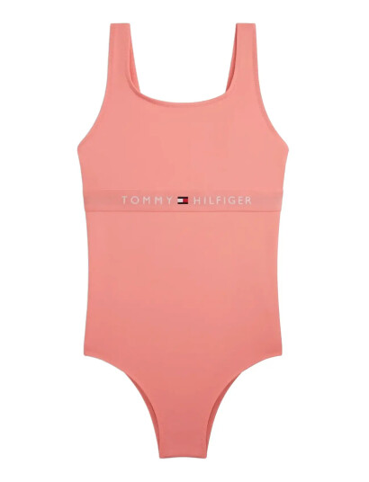Tommy Hilfiger Square Neck One Piece Pink 152-164 Tommy Hilfiger Square Neck One Piece Pink 152-164
