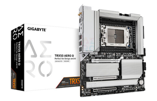 GIGABYTE TRX50 AERO D Hovedkort med Socket sTR5, DDR5 RAM og Wi-Fi 7 GIGABYTE TRX50 AERO D Hovedkort med Socket sTR5, DDR5 RAM og Wi-Fi 7