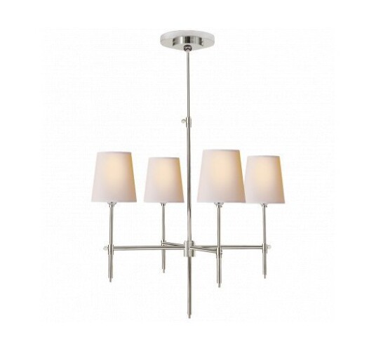 Small Bryant Chandelier Polished Nickel Small Bryant Chandelier Polished Nickel