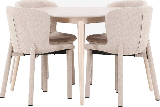 Venture Home Spisebord Flora med Astoria stol Beige Venture Home Spisebord Flora med Astoria stol Beige