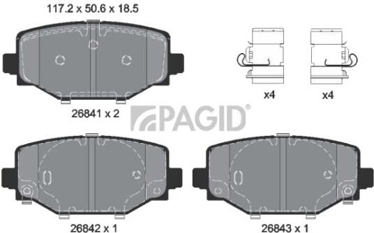 PAGID T4300N Bremseklosser PAGID T4300N Bremseklosser