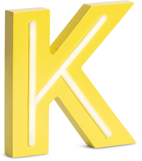 POPP Bokstavlampe K Gul