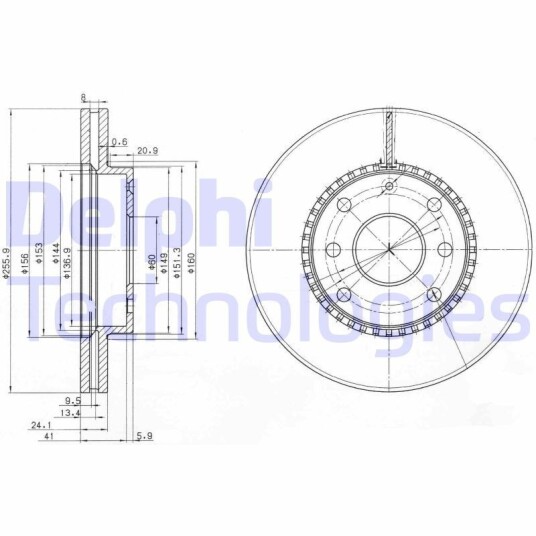 Bremseskive DELPHI BG3790