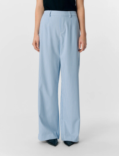 Object Objlisa Wide Pant Aop Noos - Blue - 44