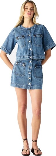 Mos The Label Aveline denim top L blå dame