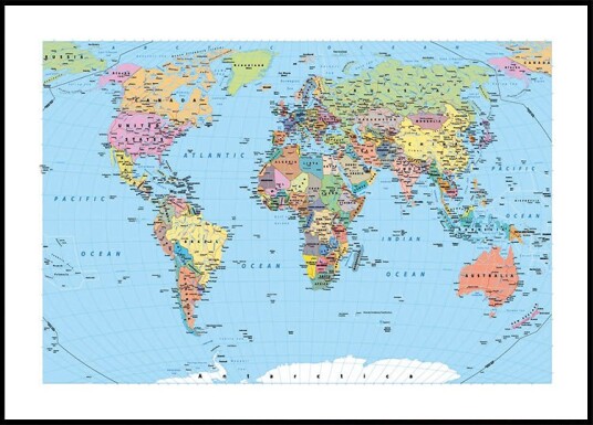 World Map Plakat Plakat / 100x150cm World Map Plakat Plakat / 100x150cm