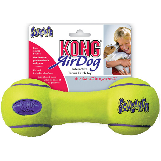 Kong Airdog Squeaker Dumbbell Hundeleke Medium