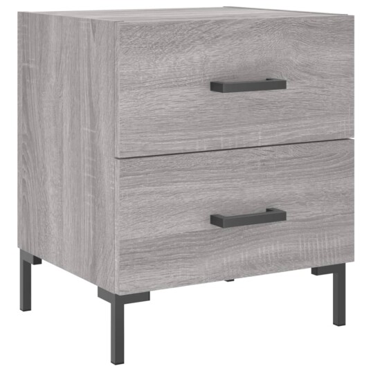 vidaXL Nattbord 2 stk grå sonoma 40x35x47,5 cm konstruert tre