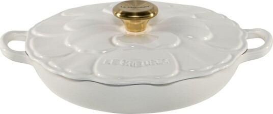 Le Creuset Signature Blomst Gryte 2,2L St??pejern Hvit