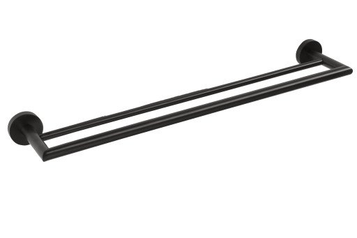Kriss Simple dobbel håndkleholder, 60 cm, sort Kriss Simple dobbel håndkleholder, 60 cm, sort