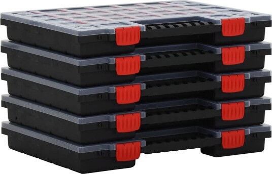 Sorteringsbokser 5 stk 40x30x5 cm polypropylen Sorteringsbokser 5 stk 40x30x5 cm polypropylen