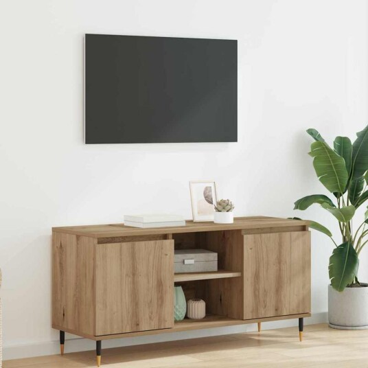TV skap Artisan Eik 104 x 35 x 50 cm Konstruert tre TV skap Artisan Eik 104 x 35 x 50 cm Konstruert tre