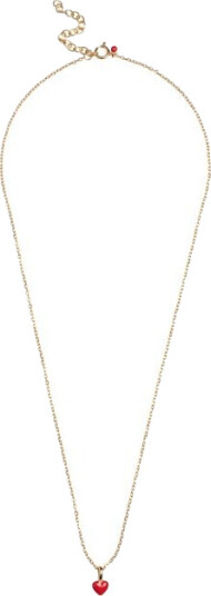 Enamel Copenhagen Amore Necklace Red Forgylt Sølv Sterling 925 45 50 cm