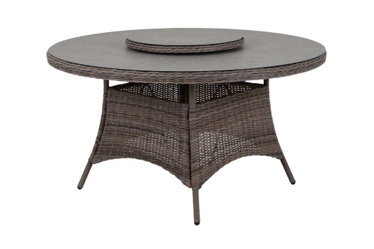 Selected Exclusive Nolvik spisebord Natur/glass 140 cm b. dreieskive Beige